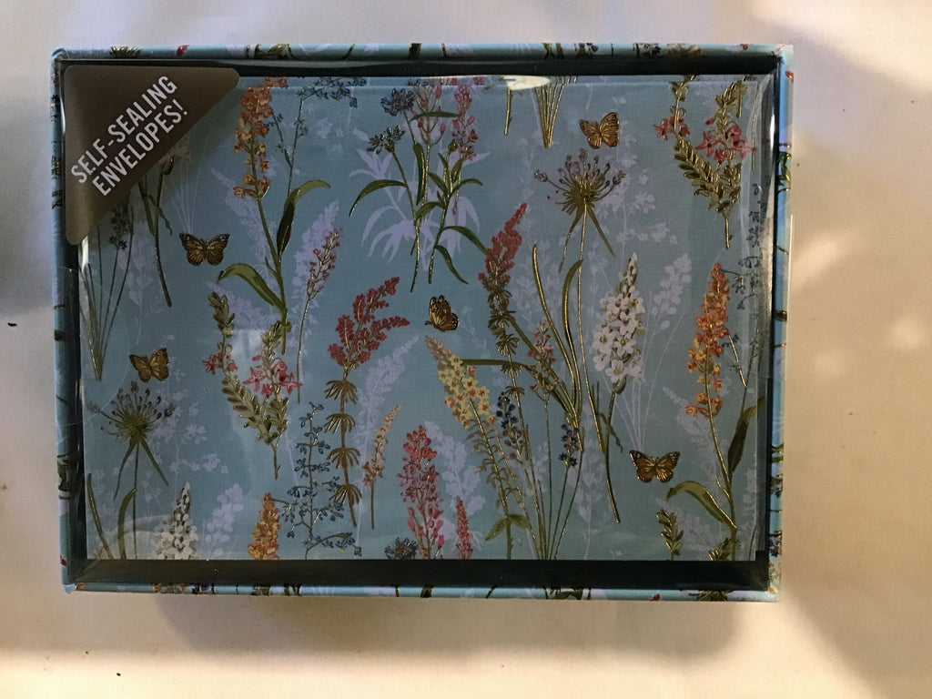 Blooms and butterflies notecards